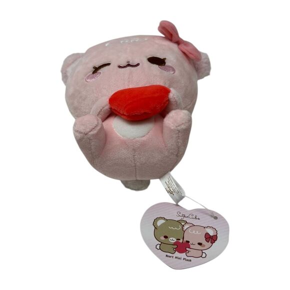 Sugar Cubs Pink Latte Heart Mini Plush 7” Sugar Cubs Round 1 Minto NWT - Picture 6 of 14